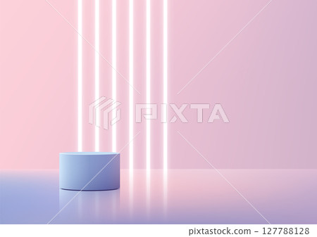modern neon light pedestal display on reflective surface with pink purple gradient background minimalist showcase mockup modern neon light pedestal display on reflective surface with pink purple gradient background minimalist showcase mockup 127788128