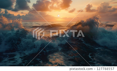 Ocean wave soundscapes enhance mental well-being, offering soothing, stress-reducing relaxation. 127788557
