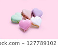 心型的彩色馬卡龍 127789102