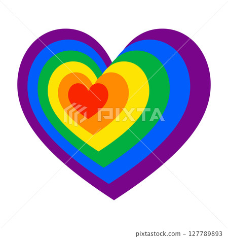 Flat-style illustration representing queer pride and community spirit. Ideal for modern branding or visual storytelling 127789893