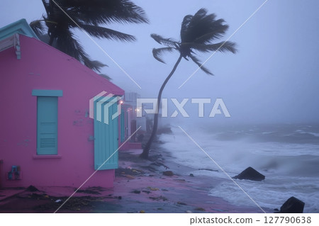 Hurricane wind. Natural disaster. Hurricane wind. Natural disaster. 127790638