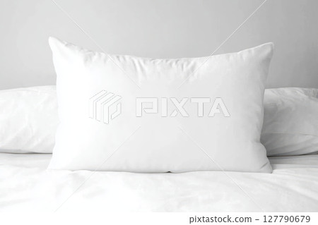 White pillow on white background 127790679