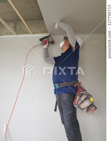 green mountain slope with mountain 127790715