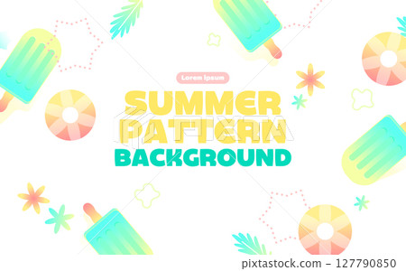 Various summer pattern background template Various summer pattern background template 127790850