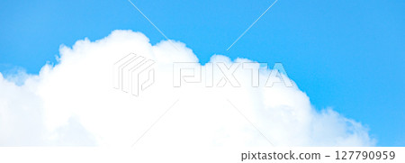Blue sky, rising summer clouds and wheat field Blue sky, rising summer clouds and wheat field 127790959
