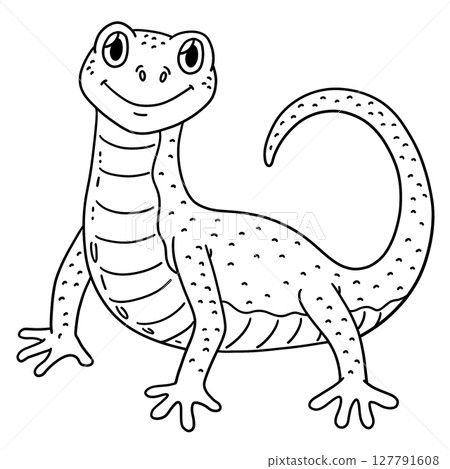 Forest Animal Newt Isolated Coloring Page for Kids Forest Animal Newt Isolated Coloring Page for Kids 127791608