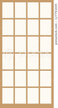 Illustration of a Shoji screen, Japanese-style fittings Illustration of a Shoji screen, Japanese-style fittings 127791695