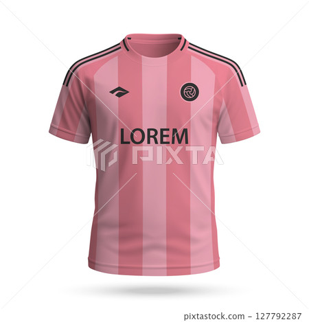 3d realistic soccer jersey in Inter Miami style, football club shirt template 3d realistic soccer jersey in Inter Miami style, football club shirt template 127792287