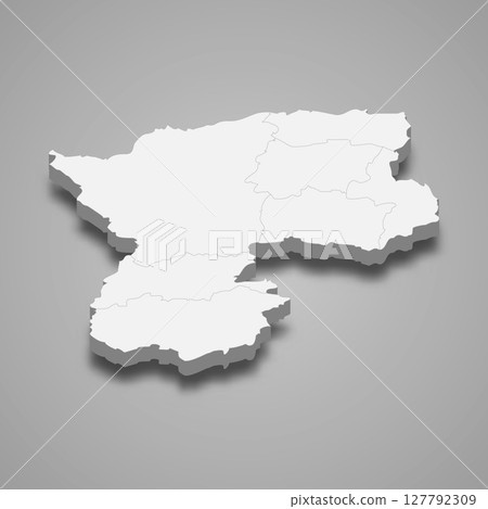 Bamyan 3d isometric map is a region of Afghanistan 127792309