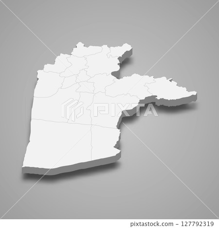 Kandahar 3d isometric map is a region of Afghanistan 127792319