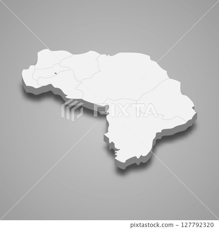 Kapisa 3d isometric map is a region of Afghanistan 127792320