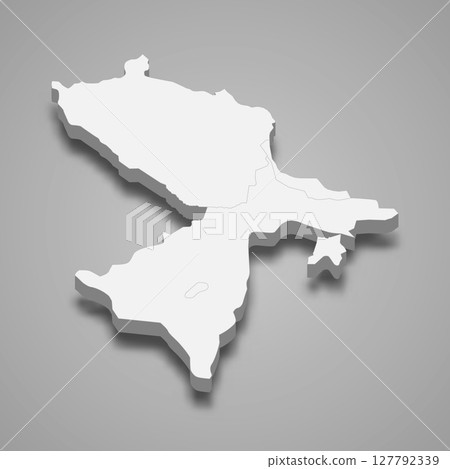 Absheron-Khizi 3d isometric map is a economic region of Azerbaijan 127792339