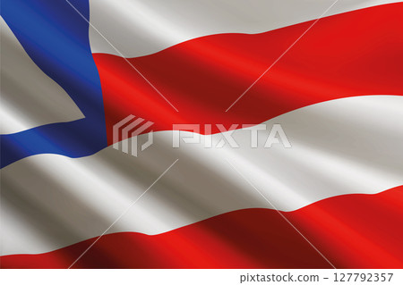 Bahia flag waving in the wind. State of Brazil 127792357