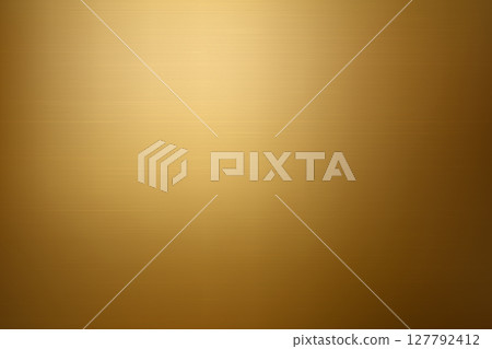 Brushed gold metal texture with horizontal linear polish 127792412
