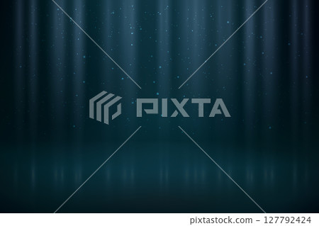 Dark blue spotlight background with soft particles and glow effect Dark blue spotlight background with soft particles and glow effect 127792424