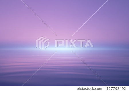 Calm seascape with soft purple sunset glow Calm seascape with soft purple sunset glow 127792492