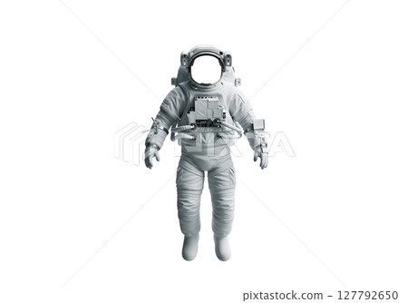 A Whole Astronaut Suit Isolated on White Transparent Background 127792650