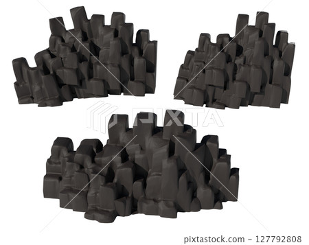 堅固的低多邊形 3D 岩壁 堅固的低多邊形 3D 岩壁 127792808