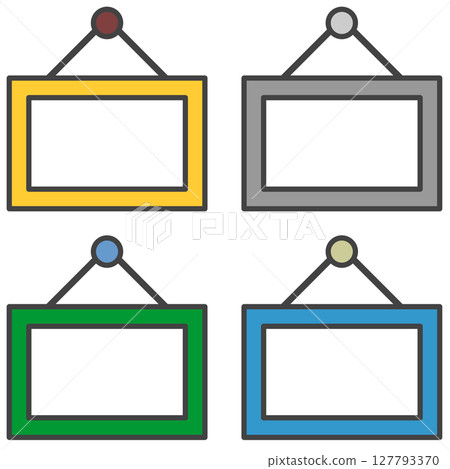 用於展示照片和繪畫的簡單框架的插圖 127793370