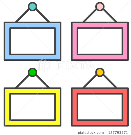 用於展示照片和繪畫的簡單框架的插圖 127793371