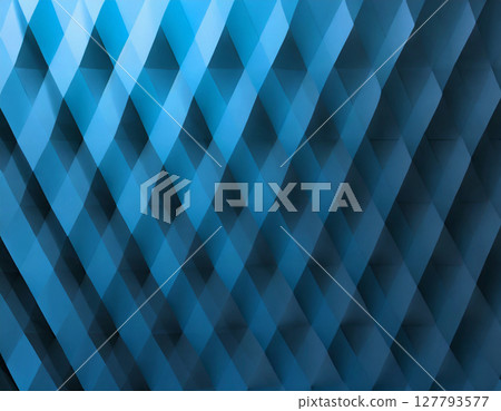 對稱幾何藍色背景。 AI 產生的影像。 127793577