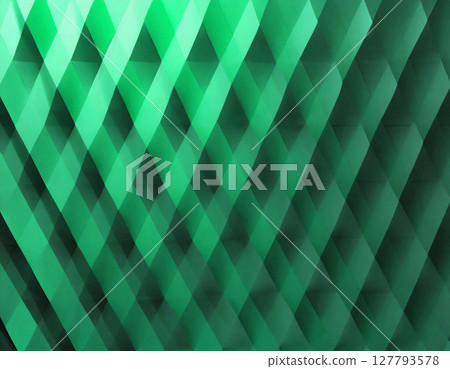 對稱幾何綠色背景。 AI 產生的影像。 127793578