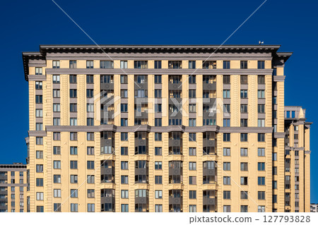 Modern residential building. Modern residential building. 127793828