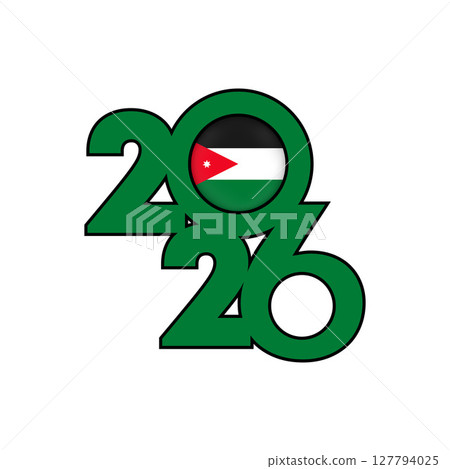 2026 banner with Jordan flag inside. 2026 banner with Jordan flag inside. 127794025