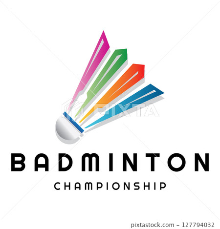 Modern Badminton logo design with Dynamic Shuttlecock and Racket, for championship, sport, sports shop, badminton school, business, company, tournament Modern Badminton logo design with Dynamic Shuttlecock and Racket, for championship, sport, sports shop, badminton school, business, company, tournament 127794032