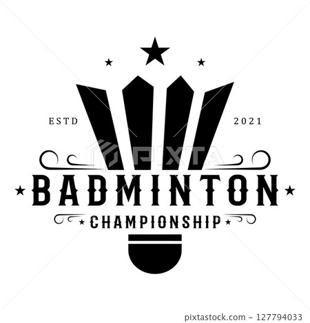 Modern Badminton logo design with Dynamic Shuttlecock and Racket, for championship, sport, sports shop, badminton school, business, company, tournament Modern Badminton logo design with Dynamic Shuttlecock and Racket, for championship, sport, sports shop, badminton school, business, company, tournament 127794033