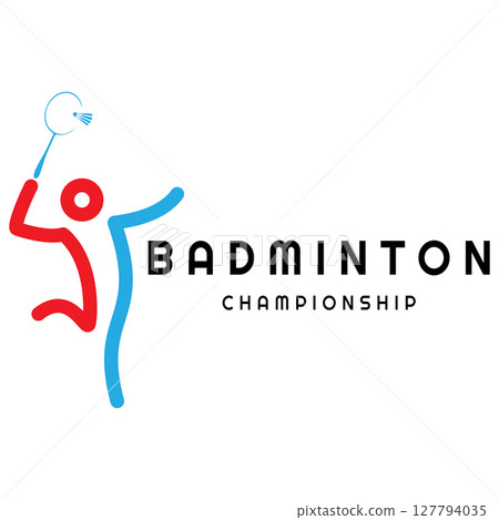 Modern Badminton logo design with Dynamic Shuttlecock and Racket, for championship, sport, sports shop, badminton school, business, company, tournament Modern Badminton logo design with Dynamic Shuttlecock and Racket, for championship, sport, sports shop, badminton school, business, company, tournament 127794035