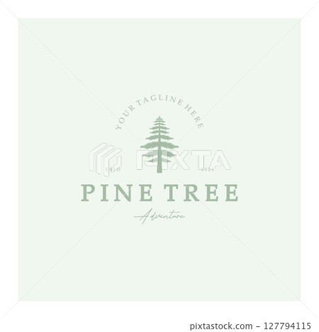 simple pine or fir tree logo,evergreen.for pine forest,adventurers,camping,nature,badges and business.vector simple pine or fir tree logo,evergreen.for pine forest,adventurers,camping,nature,badges and business.vector 127794115