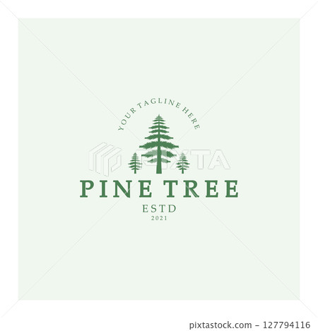 simple pine or fir tree logo,evergreen.for pine forest,adventurers,camping,nature,badges and business.vector simple pine or fir tree logo,evergreen.for pine forest,adventurers,camping,nature,badges and business.vector 127794116
