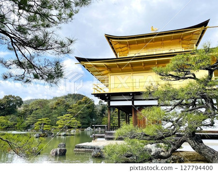 Beautiful scenery of Kinkakuji Temple Beautiful scenery of Kinkakuji Temple 127794400