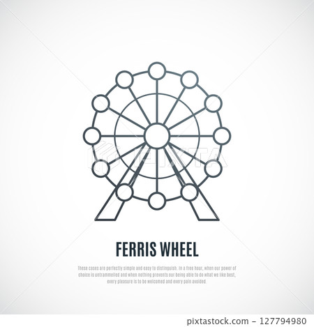 Ferris Wheel line icon. Ferris Wheel line icon. 127794980
