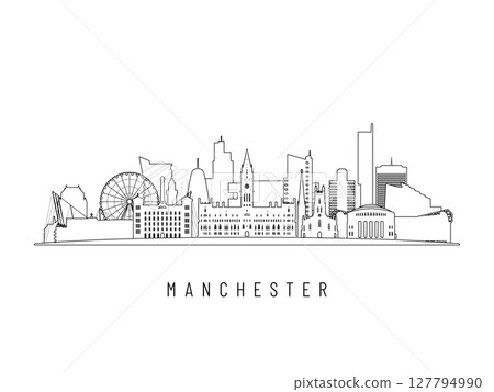 Detailed Manchester skyline vector illustration. Detailed Manchester skyline vector illustration. 127794990