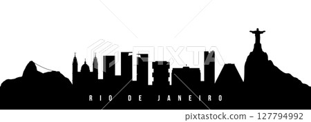 Vector silhouette illustration of Rio de Janeiro City  127794992