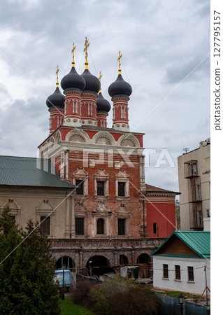 The Church of St. Sergius of Radonezh on the territory of the Vysokopetrovsky Monastery in the Russian capital. 127795157