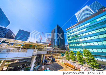 日本東京城市景觀,如田町站前 日本東京城市景觀,如田町站前 127795314