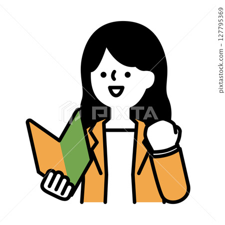 在向量圖上,一位身著西裝、面帶微笑、歡呼雀躍、手握初學者成績的女商人 在向量圖上,一位身著西裝、面帶微笑、歡呼雀躍、手握初學者成績的女商人 127795369