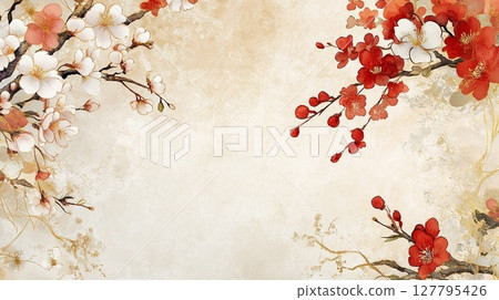 水彩花圖 127795426