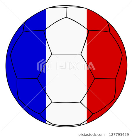 French flag soccer ball French flag soccer ball 127795429
