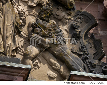 Ancient Heidelberg medieval castle in Germany Ancient Heidelberg medieval castle in Germany 127795502