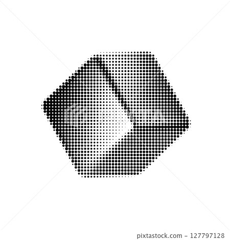 Halftone cube vector illustration in black and white. Abstract geometric design perfect for modern prints, digital graphics, and dynamic backgrounds. Trendy minimalist art. Halftone cube vector illustration in black and white. Abstract geometric design perfect for modern prints, digital graphics, and dynamic backgrounds. Trendy minimalist art. 127797128