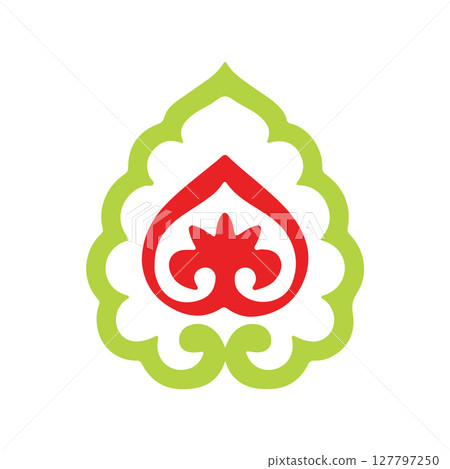 National ornament. A stylized flower. Tatar pattern. Vector illustration National ornament. A stylized flower. Tatar pattern. Vector illustration 127797250