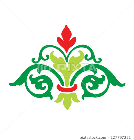 National ornament. A stylized flower. Tatar pattern. Vector illustration National ornament. A stylized flower. Tatar pattern. Vector illustration 127797251