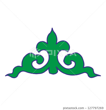 National ornament. A stylized flower. Tatar pattern. Vector illustration 127797269