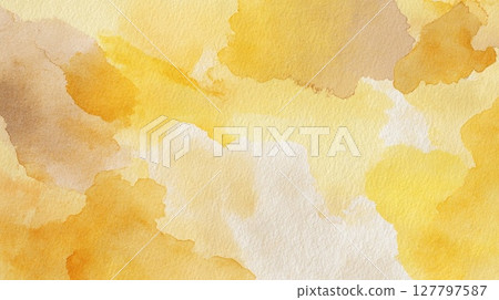 Yellow watercolor texture background 127797587