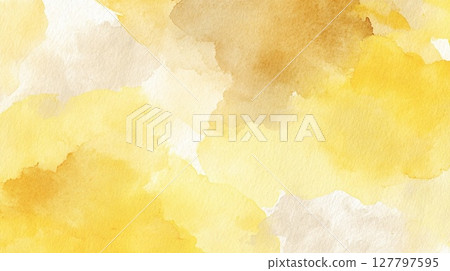 Yellow watercolor texture background 127797595