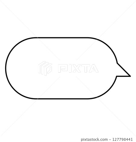 Simple speech bubble illustration, landscape 127798441